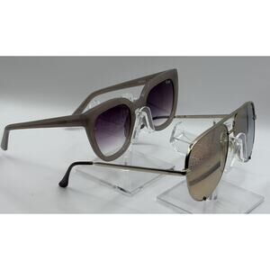Quay Australia Sunglasses Bundle Cat Eye Oversized Gold Aviator Women